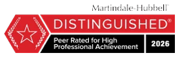 Martindale-Hubbell Distinguished — Peer Rated 2026